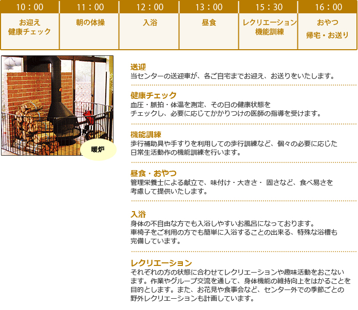 デイサービスセンターの1日